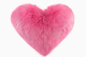Rally Goods Fluffy Heart Shaped Pillow with Insert Filler for Valentines, Home Decoration Accents