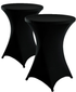 Highboy Black Cocktail Spandex Table Cover Fitted Tablecloth for Round Tables