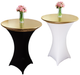 Round Cocktail Table Tight Fitted Gold Spandex Topper Cap (2-Pack)